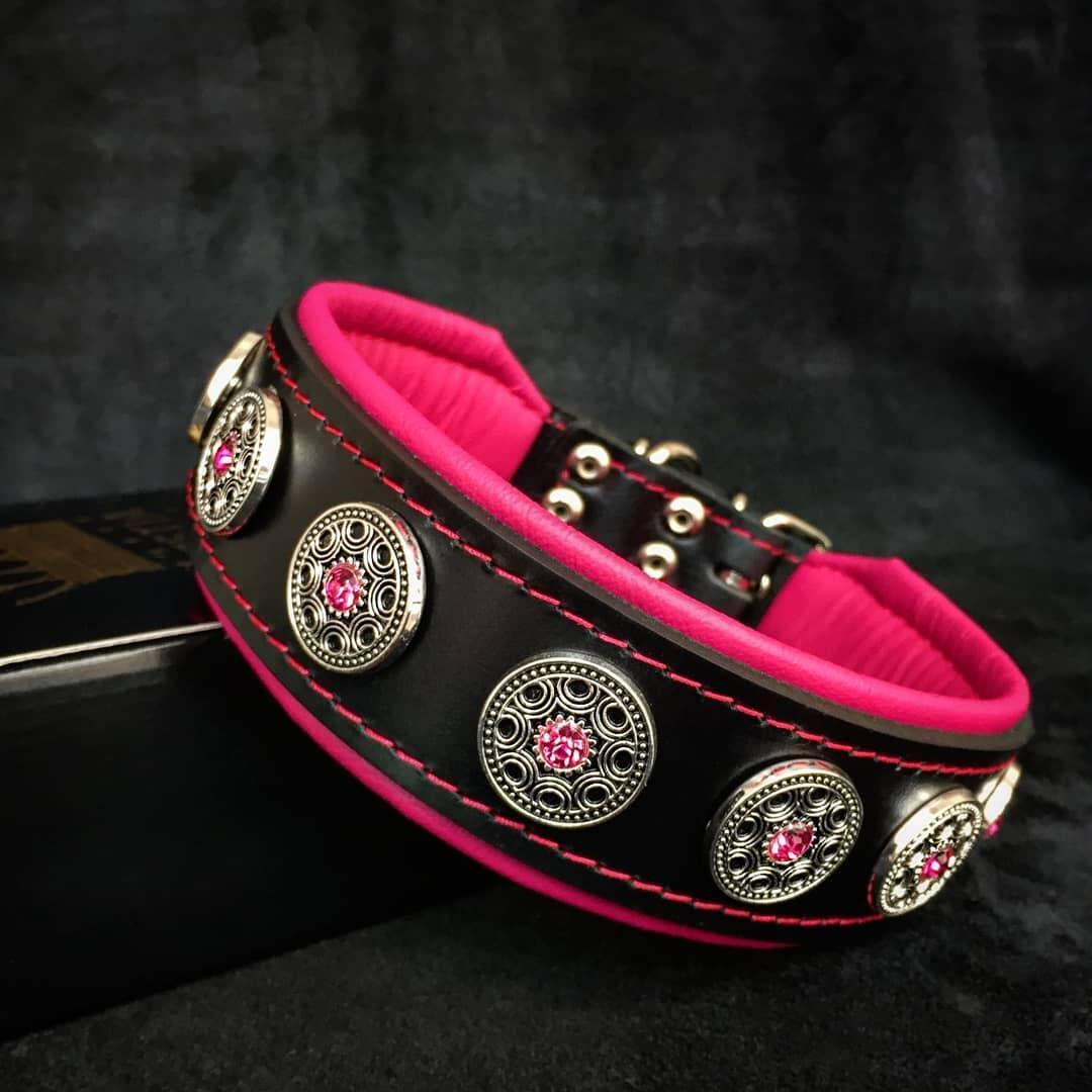 Bijou Collar — Black & Pink