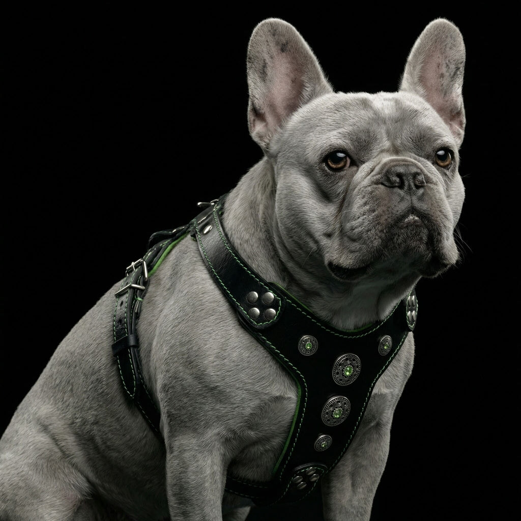 Bijou Harness — Black & Green (Small to Medium)