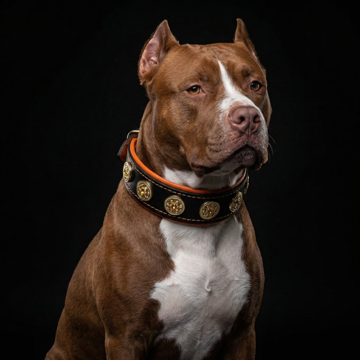 Bijou Collar — Black & Orange