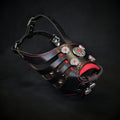 Bijou Basket Muzzle — Black & Red