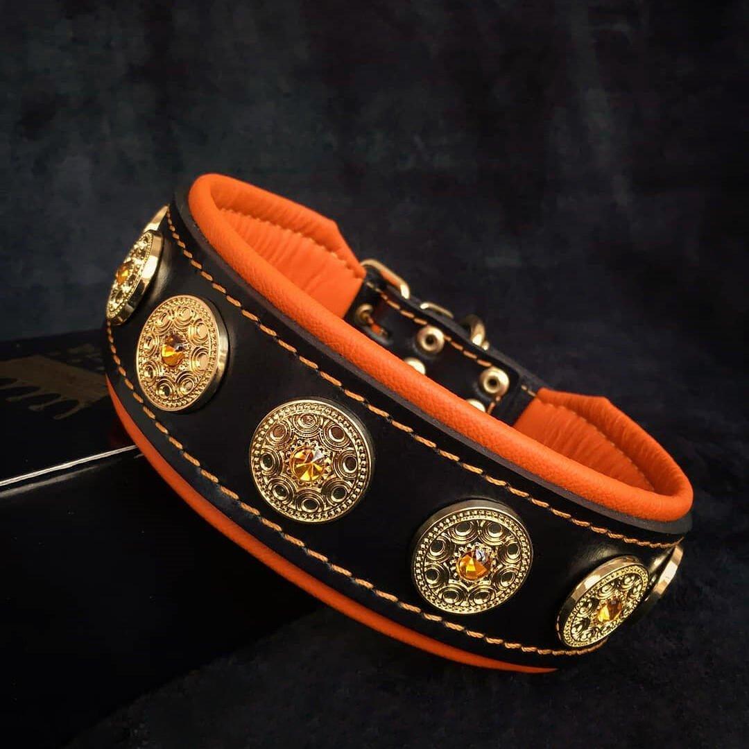 Bijou Collar — Black & Orange