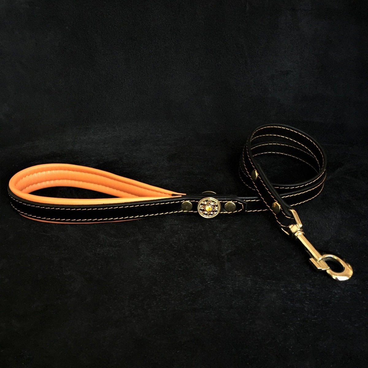 Bijou Collar — Black & Orange