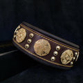 Maximus Collar — Brown & Gold (2.5 Inch)