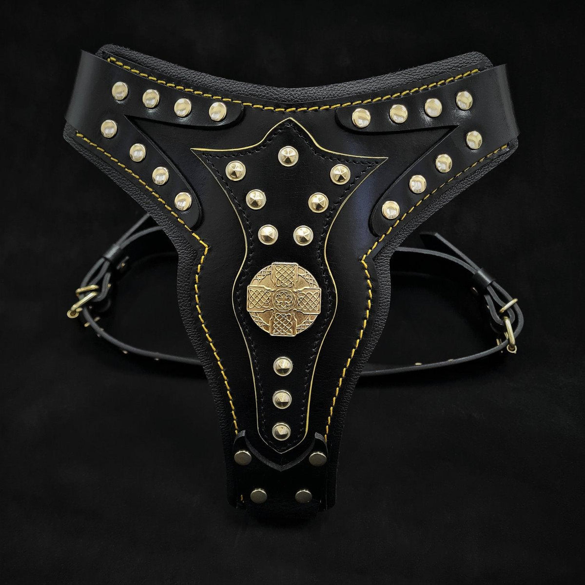 Maximus Harness V2 — Black & Gold (Big Dog)