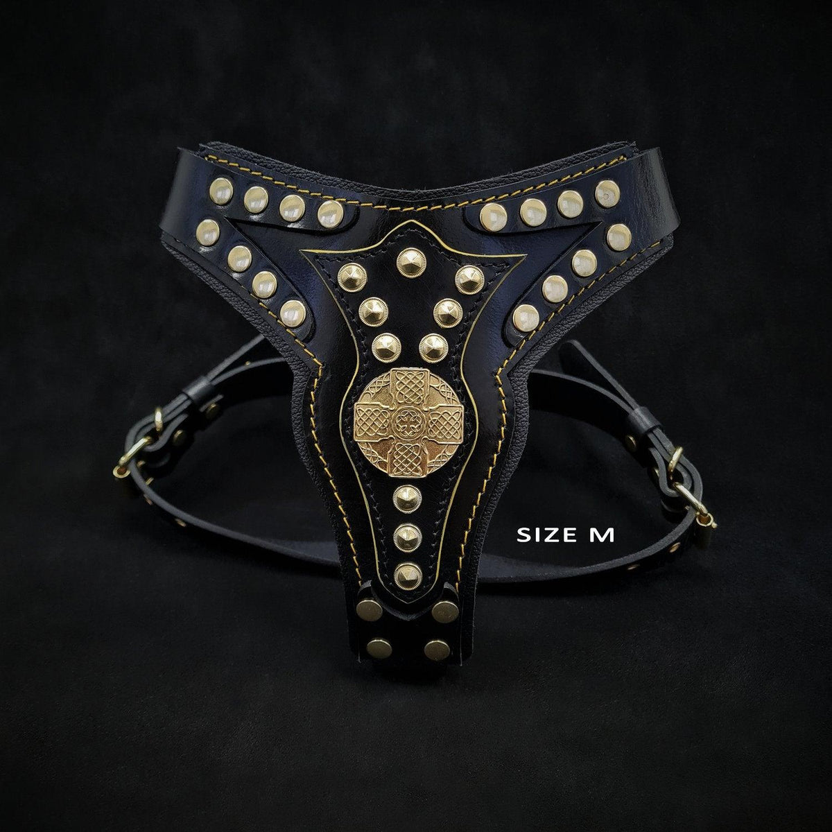 Maximus Harness V2 — Black & Gold (Big Dog)