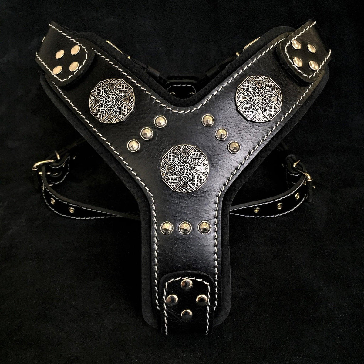 Maximus Harness — Black & Silver (Big Dog)